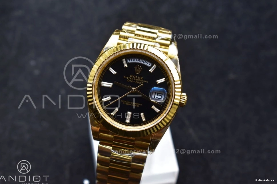 40 Edition VR3255 Dial Weight) Day THBF YG 660 Date (Gain Crystal Bracelet on Best President RelaxedFit 228238 1:1 Black 0727